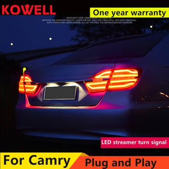KOWELL Coche Estilo para Toyota Camry luces traseras LED Lámpara de Cola trasera del tronco de la cubierta de la lámpara drl+señal+freno+reversa