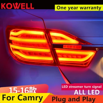 KOWELL Coche Estilo para Toyota Camry luces traseras LED Lámpara de Cola trasera del tronco de la cubierta de la lámpara drl+señal+freno+reversa