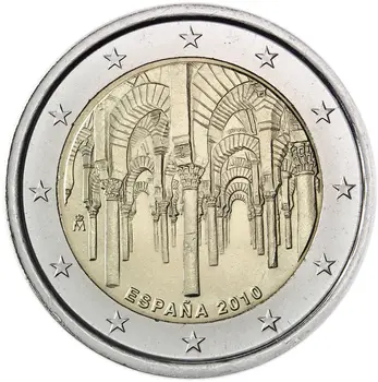 España 2010 Patrimonio De La Humanidad Catedral De Córdoba 2 Euro, La Nueva Moneda Original De La Unc Auténticas Monedas De Euro
