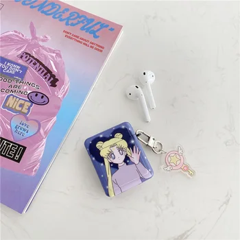 Japón Lindo de la Historieta 3D de Pretty Guardian Sailor Moon Stick de Auriculares Caso Para Apple Airpods Pro 1 2 3 Plaza Auricular Cubierta de Coque