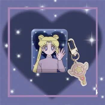 Japón Lindo de la Historieta 3D de Pretty Guardian Sailor Moon Stick de Auriculares Caso Para Apple Airpods Pro 1 2 3 Plaza Auricular Cubierta de Coque