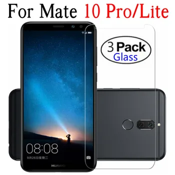 Pack de 3 Mate 10 Pro Cristal Protector Para Huawei Mate 10 Lite Protector de Pantalla de Protección para Huawei Mate 10Light Templado de Cine