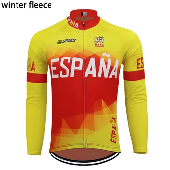 La NUEVA españa de Ciclismo Jersey de manga Larga polar de invierno y primavera no polar Espana ropa ciclismo bicicleta mtb jersey ropa ciclismo