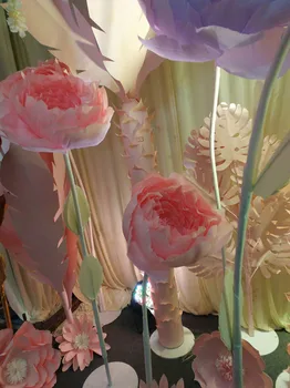 El gigante de Papel Rosa Flor Grande Peonía Cabeza Deja de Bricolaje en Casa la Fiesta de la Boda Fotografía props Fondo de la Pared Decoración de la Etapa de la Artesanía