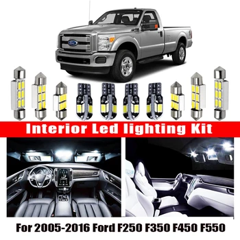Para 2005-2016 Ford F250 F350 F450 F550 Blanco accesorios del coche Canbus Libre de Error LED de Luz Interior, Luz de Lectura Kit Mapa de la Cúpula