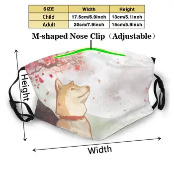 Shiba Inu Reutilizables De La Boca De La Máscara De Cara Anti Neblina, Polvo De Mascarilla Con Filtros Para Niño Adulto Shiba Inu Shiba Inu Japón Perro De Mascota