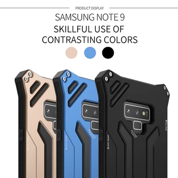 Armadura de 360 Full Proteger Case Para Samsung Galaxy Note10 Plus nota 9 s10 Más de 5 g de Metal de Aluminio de la cubierta de la caja de fundas a prueba de Golpes de Coque