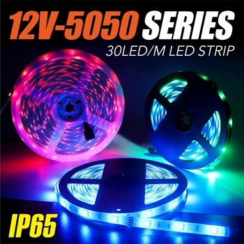 Tira de led 5050 luces para habitacion luces de la sala RGB 12v tira de iluminaciones Cinta Flexible 5m10m15m20m impermeable IP65