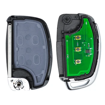 Keyecu de Repuesto Flip Coche Smart Llavero Remoto de 3 botones 433MHz ID46 para Hyundai Accent 2016
