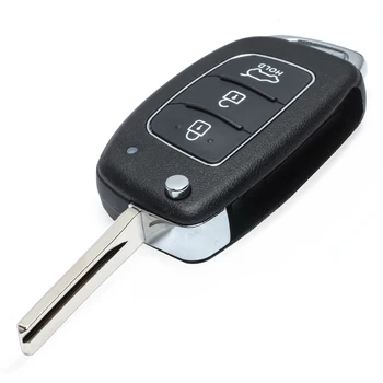 Keyecu de Repuesto Flip Coche Smart Llavero Remoto de 3 botones 433MHz ID46 para Hyundai Accent 2016