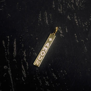 MEIJI Nuevo de Alta Calidad S925 Tira Larga Amour Carta Colgante de Oro de Bricolaje Accesorios de la Joyería de la Moda de Par Marca de Lujo de la Joyería