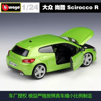 Bburago 1:24 Volkswagen Scirocco R Negro simulación de aleación modelo de coche y Recoger los regalos de juguetes