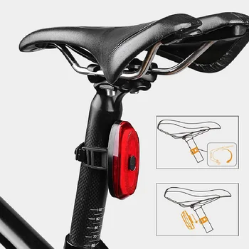 Smart Bicicleta Luz trasera Impermeable USB de Carga de Bicicletas, Luces de Advertencia Luz de Inducción Luces Traseras ED-envío