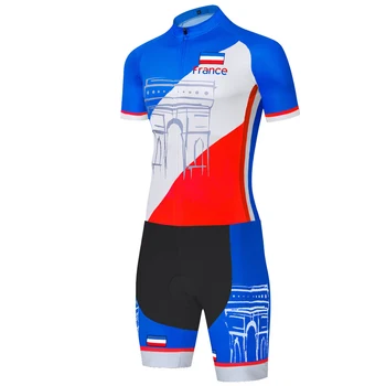 2020 de francia de ciclismo Skinsuit de una sola pieza traje de Carreras de Carretera Skinsuit Bicicleta Jersey trifonction bicicleta de triatlón cortos