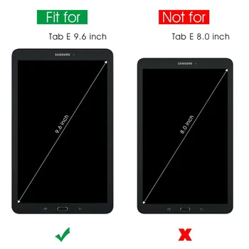 Tableta Cubierta de Cuero de la Pu para Samsung Galaxy Tab E 9.6 T560 T561 Doblado Flip Stand de Caso para la Ficha E 9.6 SM T560 T561 Despertar del Sueño