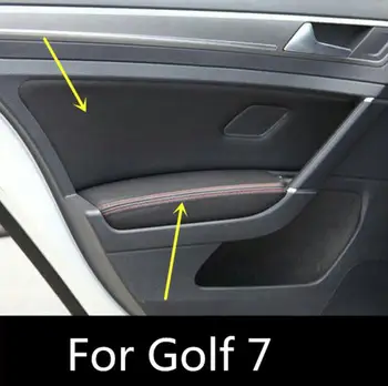 Para Volkswagen Golf 7 (-2018 ) Microfibra de Cuero Coche Apoyabrazos de la Puerta del Panel de la Cubierta Protectora con Accesorios de Montaje