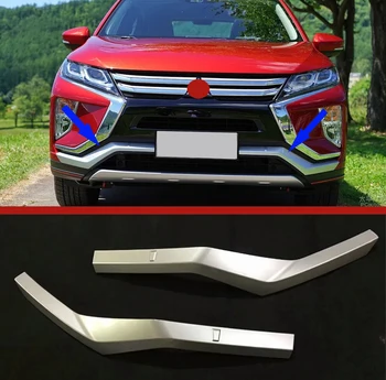Para Mitsubishi ECLIPSE CRUZ 2018 2019 ABS Cromado de la Parrilla Delantera Acento de la Cubierta Inferior de la Moldura Estilo de Bisel Decorar