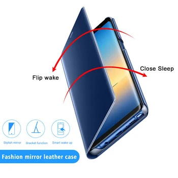 Smart Espejo de la caja del Teléfono del Cuero Flip funda para Samsung Galaxy A50 A50 SM-A505F SM-A505FN SM-A505GN SM-A505G SM-A505FM