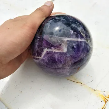 100mm de diámetro natural fantasía amatista bola de cristal de sanación feng shui piezas mayorista + envío gratis