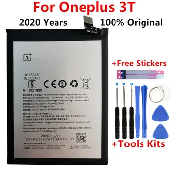 2020 Original para Oneplus 3T Batería de Alta Calidad 3400mAh BLP633 Reemplazo para el Oneplus Tres T Smartphone+pista de código de