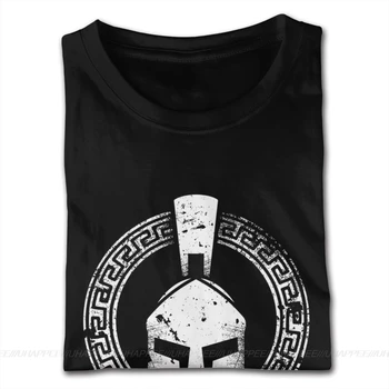 La novedad Fresco Spartan Gráfico de Máscara Camisetas Blancas de Manga Corta Para los Hombres 3XL Negro T-shirt