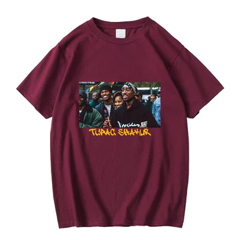 Tupac 2pac Thug Life Rap Hombres de la Moda de Verano de la camiseta Hip-Hop Artista Tupac Shakur T-Shirt O Cuello de la Música Rock de la Camiseta de Streetwear