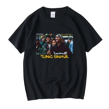 Tupac 2pac Thug Life Rap Hombres de la Moda de Verano de la camiseta Hip-Hop Artista Tupac Shakur T-Shirt O Cuello de la Música Rock de la Camiseta de Streetwear