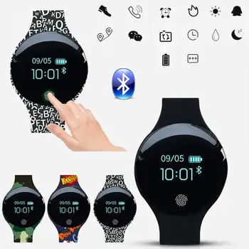 TLW08 Bluetooth Inteligente Reloj Impermeable de Fitness Tracker SMS Podómetro de Deportes PARA Android, IOS, Sistema de Teléfono Móvil de Pulsera Banda de