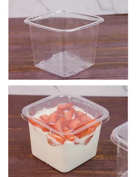 50 piezas de 400 ml de plástico transparente Jelly tazas taza de pudín de Postre el pastel de frutas, mousse de yogur helado taza de Ensalada de Tiramisú Cajas de Almacenamiento