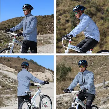 WOSAWE Completo Reflexivo de las Mujeres de los Hombres de Ciclismo Chaquetas Impermeables a prueba de viento de MTB de la Bicicleta Cazadora de la Noche a Caballo Otoño Larga Jersey