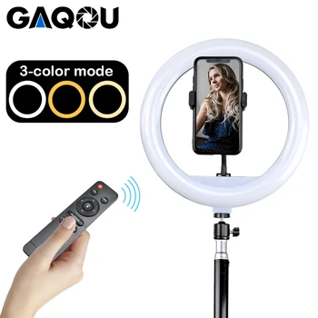 30cm Luz de Vídeo LED Regulable Selfie Luz del Anillo del USB de la Fotografía de la Lámpara con Control Remoto, Teléfono Titular de soporte para el Maquillaje de Youtube
