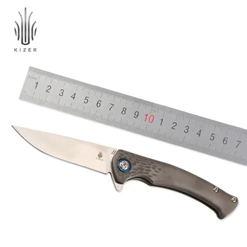 Kizer de titanio edc mini cuchillo de bolsillo Sealion KI4509 cuchillos de caza acampar al aire libre cuchillo de alta calidad de supervivencia cuchillos