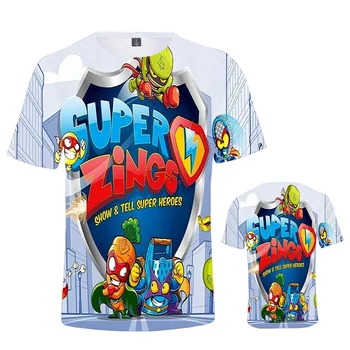 La moda Super Molestias de los Niños de la Ropa Casual de manga Corta niños Niñas T-shirt de Algodón Superzings Camisetas Camiseta de los Niños Tops 2-14Y