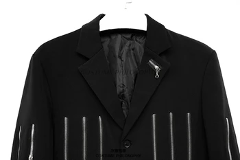 S-6XL!De gran tamaño, de alta calidad de los hombres de la ropa de 2019 diseño Original y personalizado mostrar cremallera complejo costuras del traje