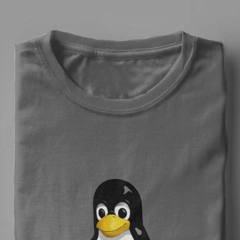Los Hombres Tops Camisetas Linux Tux El Pingüino Logotipo De Ocio De La Camiseta Programador De Computadora Programador Geek Nerd Camisetas