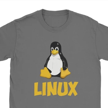 Los Hombres Tops Camisetas Linux Tux El Pingüino Logotipo De Ocio De La Camiseta Programador De Computadora Programador Geek Nerd Camisetas