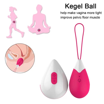 Vibrando Huevos para las Mujeres Vaginal G-spot Vibrador, bolas de Kegel de Control Remoto Amor de huevo masturbador Erótica, juguetes Sexuales para Mujeres