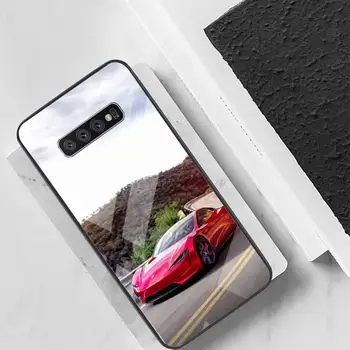 Tesla car caja del Teléfono de la Cubierta Trasera Para Samsung Casos S20 Más S10 NOTA 8 9 10 10PRO de Vidrio Templado de Silicona Suave Borde