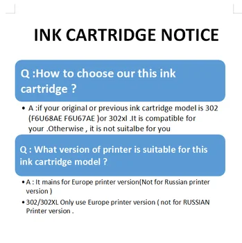 Kit de recarga de tinta para HP 302 XL HP302 cartucho de tinta del Reemplazo Para HP DESKJET 1110 1111 1112 2130 2132 3630 3632 3636 impresora