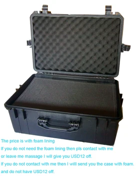 Impermeable de la caja de herramientas caja de herramientas caja de transporte resistente al Impacto cámara sellada caso de protección de la maleta con pre-corte forro de espuma