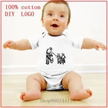Motocicleta de motocross fmx ciclista de papá y los niños de bici de la suciedad pilotos don thomas de alerce Verano Unisex Ropa de Bebé de algodón Monos de bebé