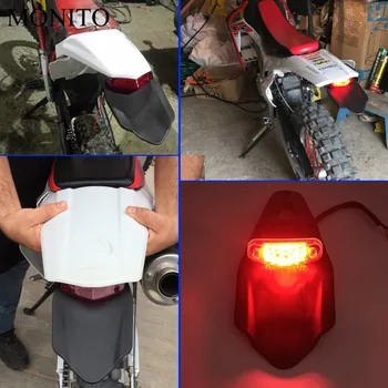 La motocicleta de la luz trasera Bici de la Suciedad en los Guardabarros Traseros Freno de Parada LED de Luz de la Cola De YAMAHA WR 250 X 250R 450F TTR 50 125 250 600 TTR250 250R