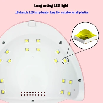 2020 Profesión 54W de la Lámpara Para la manicura de Hielo del Clavo de la Lámpara de la Lámpara UV de Uñas Secador de 18 LEDs de la Pantalla LCD de Gel polaco Sensor Automático del Temporizador