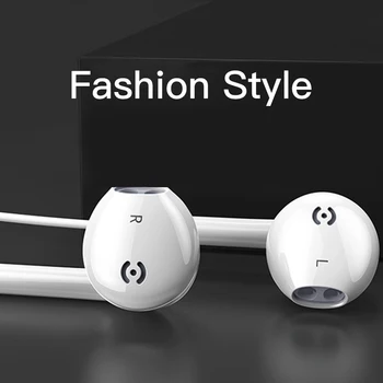 ( Bluetooth ) En la Oreja los Auriculares para el iPhone 7 8 Plus X XR XS MAX 11 Pro Max de Sonido Estéreo con Cable Auriculares con Micrófono de Control de Alambre