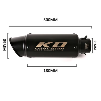 Doble salida para la KTM 1290 Super Duke R-2016 Tubo de Escape de Motocicletas 51mm Medio de Tubería de 2 Silenciador Escapa DB-Killer Extraíble