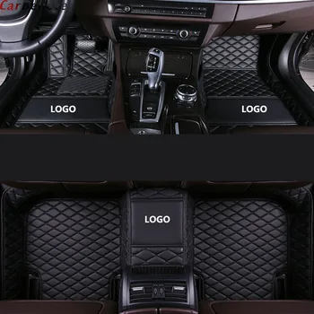 Interior del automóvil Accesorios de cuero de Lujo de encargo del Coche Esteras del Piso Impermeable con el Logotipo De BMW 640 Gran Coupé