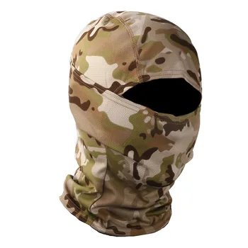 Camuflaje Multicam pasamontañas máscara de cara completa militar táctico juego de guerra de ciclismo de la máscara de la motocicleta de la caza de bicicletas de Airsoft Cap