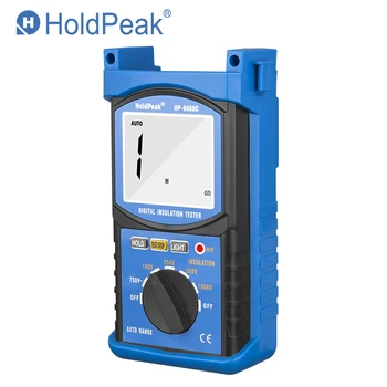 HoldPeak HP-6688C 1000V Digital Probador de Resistencia del Aislamiento Auto de la Gama de Portátiles al aire libre a prueba de Polvo y Dampproof Prueba de Ohm Multímetro