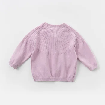 DBM13513 dave bella primavera infantil de las niñas de bebé de moda de la mariposa de cardigan niños niño pequeño abrigo de los niños lindo suéter de punto