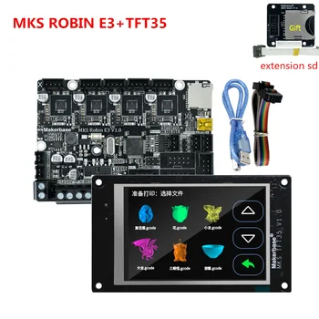 MKS Robin E3 placa base Ender3 CR 10 piezas de mejora de la impresora 3D de 32 bits en el panel de MKS TFT35 pantalla táctil bltouch cama de nivelación sensor